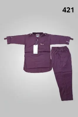 Picture of Boys Classic Grid Pattern Panjabi Set 419 –