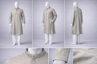 Picture of Gatsby Premium Panjabi for Men – Classic Fit | Eid & Festive Wear 14_GRAY