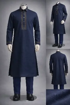 Picture of Gatsby Premium Panjabi for Men – Classic Fit | Eid & Festive Wear 06_NAVY
