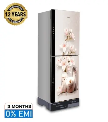 Picture of VISION Glass Door Refrigerator RE-280 Liter Vase W Magnolia Flower Top Mount