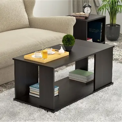 Picture of Engineered Wood Coffee Table  Tea Table  Side Table  Center Table - Black