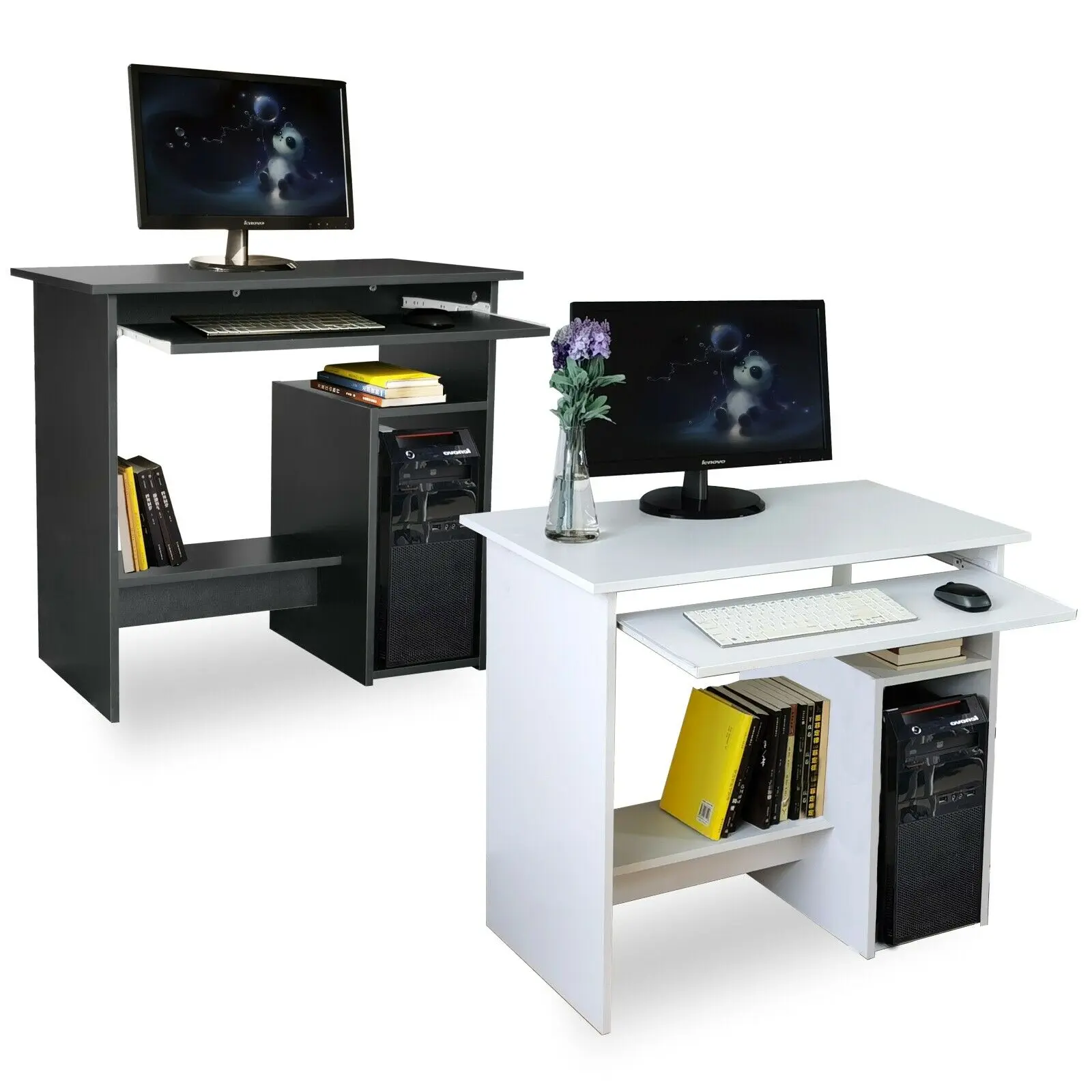 Picture of Melamine computer table - White