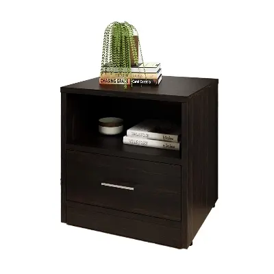 Picture of NRSFurniture Bedside table with lockers drawers -Dormitory bedroom storage cabinet Bedside table