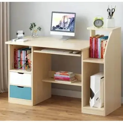 Picture of Furniture Valley Home Office Table And Study Desk With Storage 30H 45L 22W Inches HM61