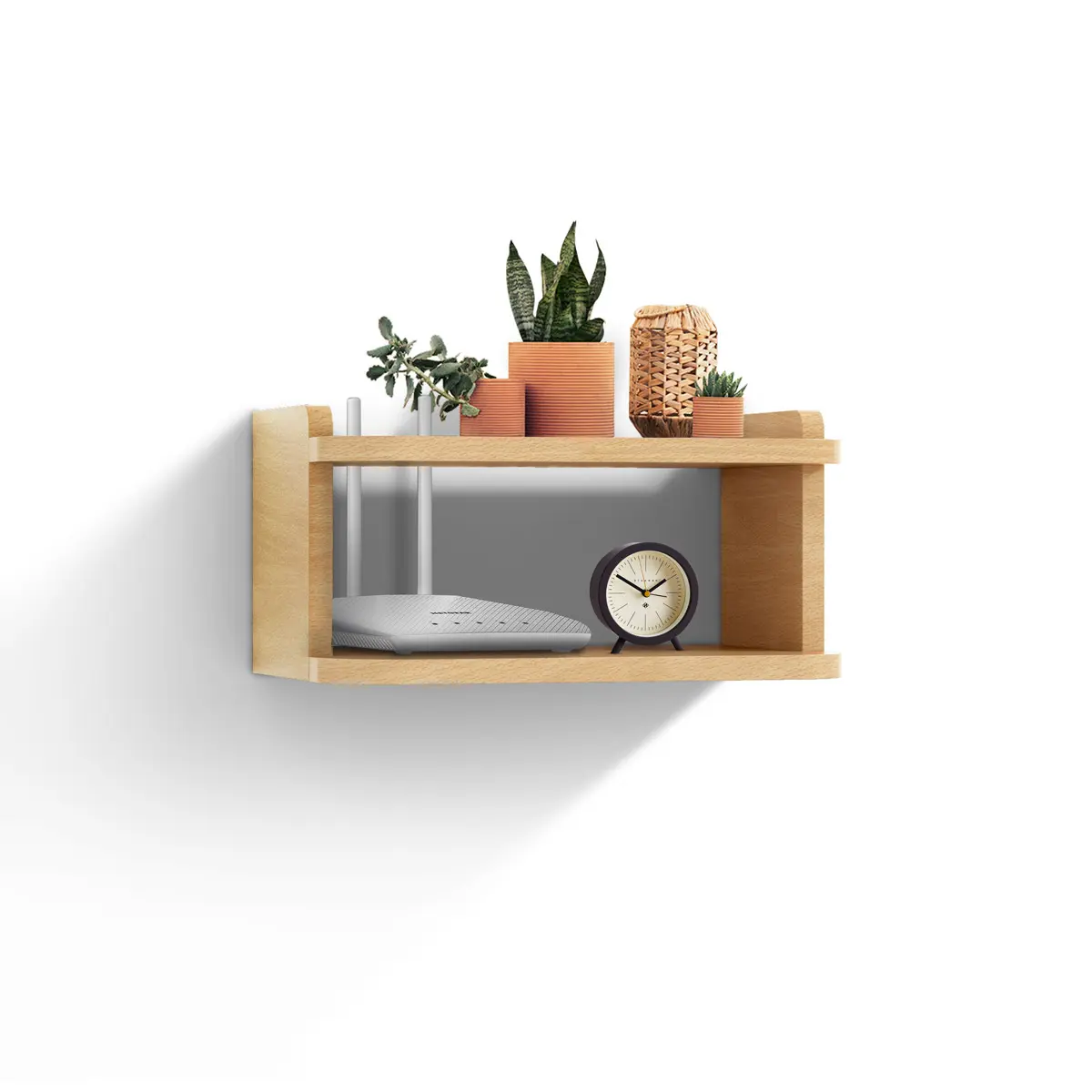 Picture of Wifi Router Stand Shelf Wall Mounted Shelf Home decorator