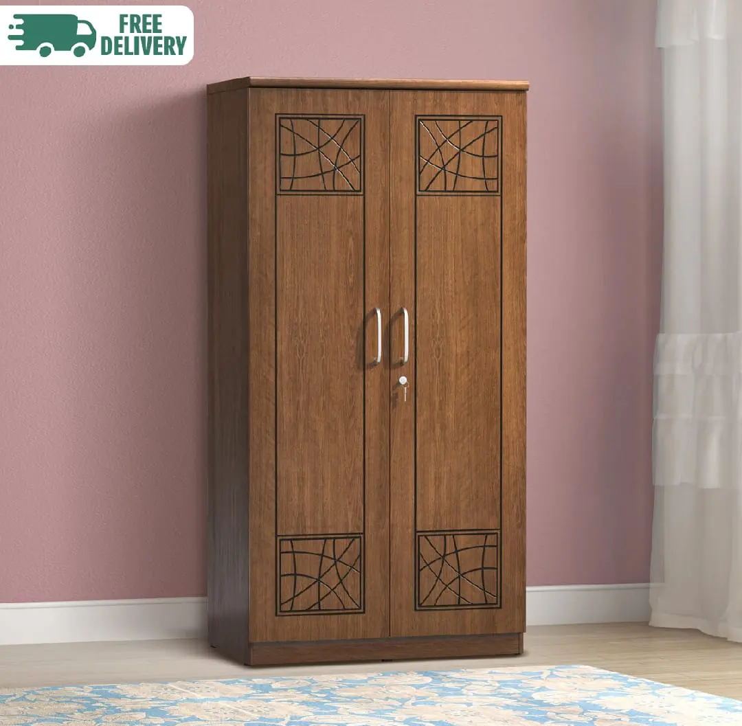 Picture of Premium Quality - Modern 2 Door Almira,Melamine Laminated Board Chevron Cupboard 72/28 - antique