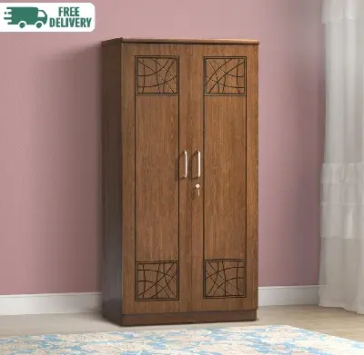 Picture of Premium Quality - Modern 2 Door Almira,Melamine Laminated Board Chevron Cupboard 72/28 - antique