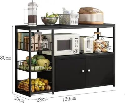 Picture of Best Kitchen Cabinet Shelf organizer with Microwave Oven and Utility Storage Shelf Rack