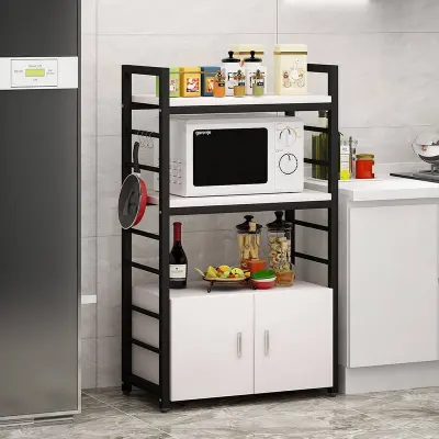 Picture of Nice Kitchen Storage Organizer with Microwave Oven & Utility Holder
