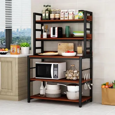 Picture of Best Kitchen Storage Shelf Open Stand Organizer with Microwave Oven Holder