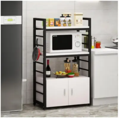 Picture of Best Kitchen Storage Organizer with Microwave Oven & Utility Holder