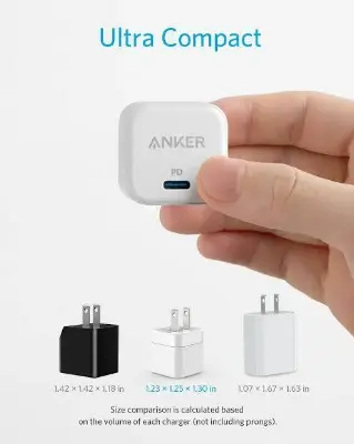 Picture of Anker 20w Cube PowerportIII PD USB C Fast Charger -White