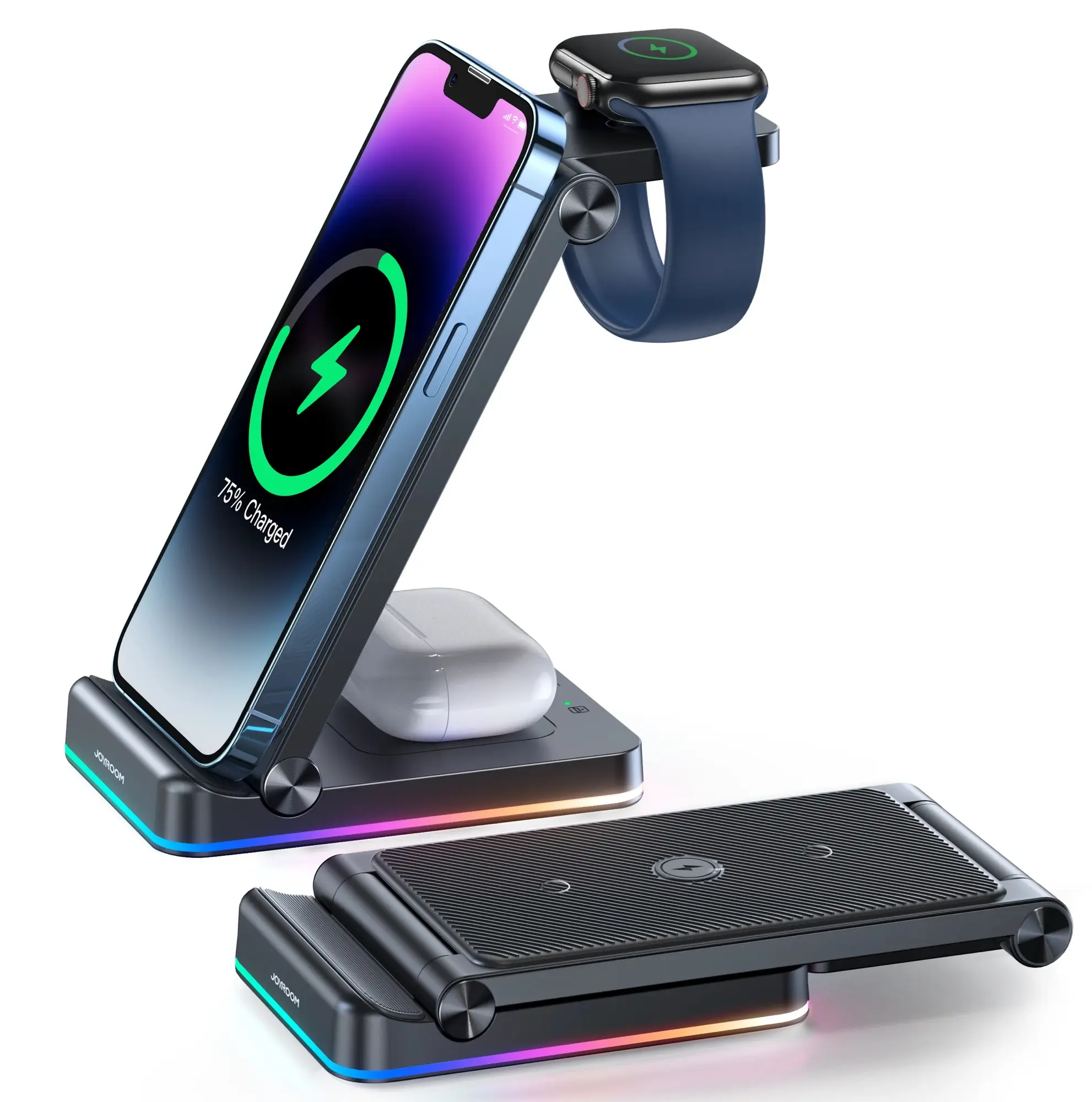 Picture of Joyroom JR-WQN01 3in1 Magnetic Charging Station -Black
