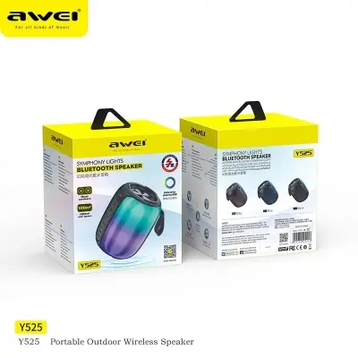 Picture of Awei Y525 Mini Portable RGB Light Bluetooth Speaker -Black