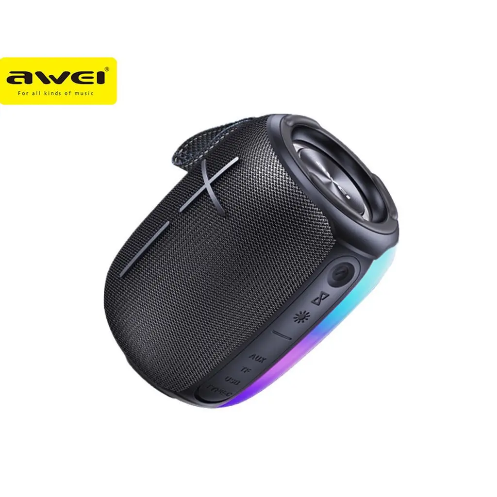 Picture of Awei Y525 Mini Portable RGB Light Bluetooth Speaker -Black