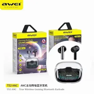 Picture of AWEI T52 ANC Wireless Gaming EarBuds with Charging Case -Black