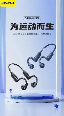 Picture of Awei A886 Pro Air Conduction Wireless Neckband -Black