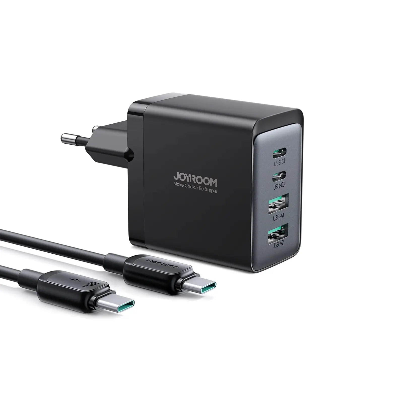 Picture of GaN Ultra TCG02 67W 2C2A Fast Charger+100W C to C Cable 1.2m -Black