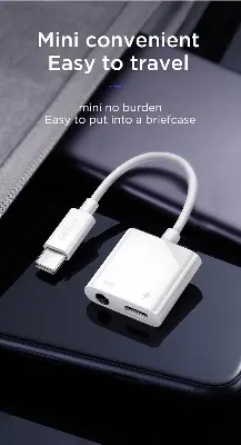 Picture of JOYROOM SH-C1 Type-C / USB-C to HIFI + PD Digital Audio Converter Adapter (White) -White