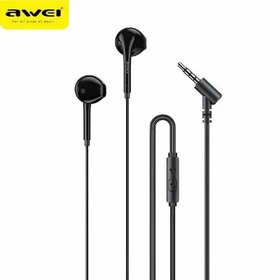 Picture of Awei PC-7 3.5mm Wired Earphone - Black -Black