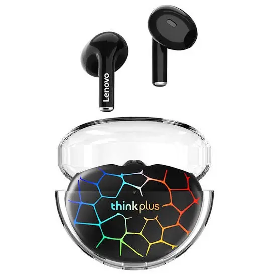 Picture of Lenovo LP80 Pro RGB TWS Bluetooth Wireless Earbuds -Black
