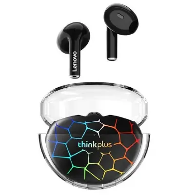 Picture of Lenovo LP80 Pro RGB TWS Bluetooth Wireless Earbuds -Black