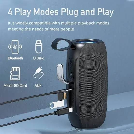 Picture of Awei Y370 Portable Bluetooth Wireless IPX6 Speaker -Black