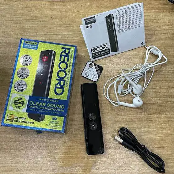 Picture of REMAX RP3 Digital Voice Recorder 16GB Built-in Memory -Black