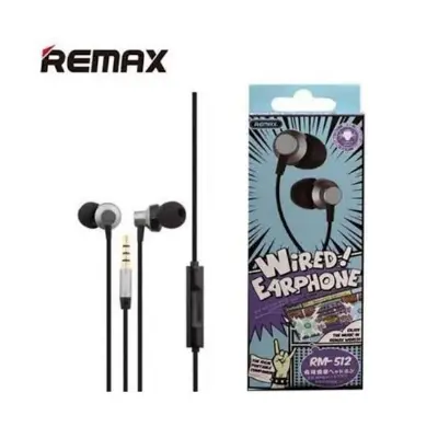 Picture of Remax RM-512 Wired Black Earphone Original -Black