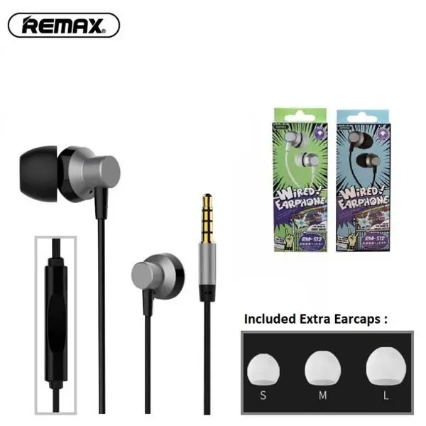 Picture of Remax RM-512 Wired Black Earphone Original -Black