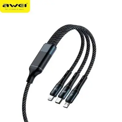 Picture of AWEI CL-972 120W 3 In 1 Fast Multi Charging Cable -Black