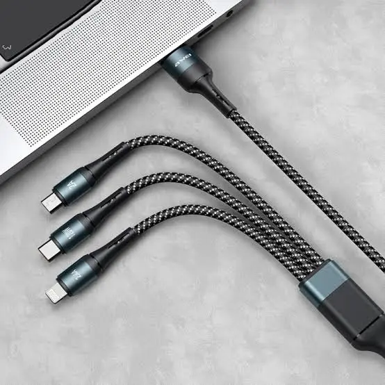Picture of AWEI CL-972 120W 3 In 1 Fast Multi Charging Cable -Black
