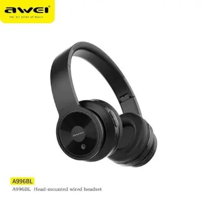 Picture of Awei A996BL Wireless Headset With Built-in Microphone Foldable Noise Cancellation - Bluetooth -Black