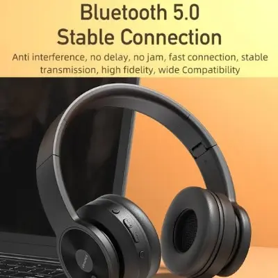 Picture of Awei A996BL Wireless Headset With Built-in Microphone Foldable Noise Cancellation - Bluetooth -Black
