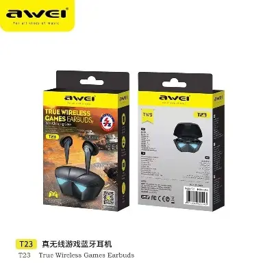 Picture of Awei T23 TWS Gaming Earbuds -Black