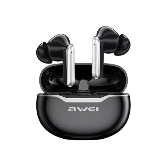Picture of Awei T50 TWS Truly Wireless Gaming Bluetooth Earbuds - Black -Black