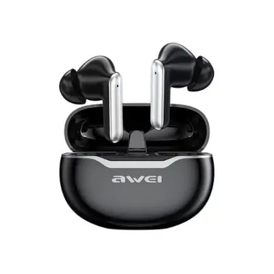 Picture of Awei T50 TWS Truly Wireless Gaming Bluetooth Earbuds - Black -Black