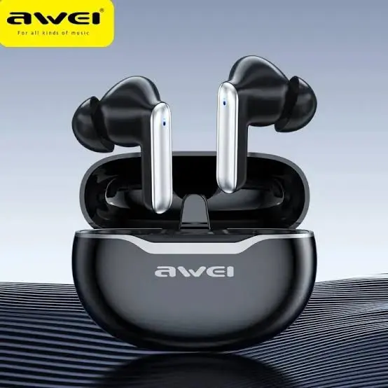 Picture of Awei T50 TWS Truly Wireless Gaming Bluetooth Earbuds - Black -Black