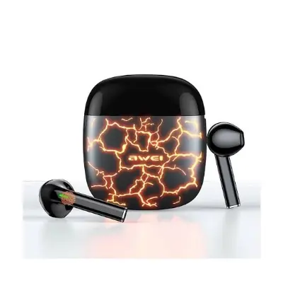 Picture of AWEI T28 Pro TWS Bass Low Latency RGB Gaming Earbuds -Black