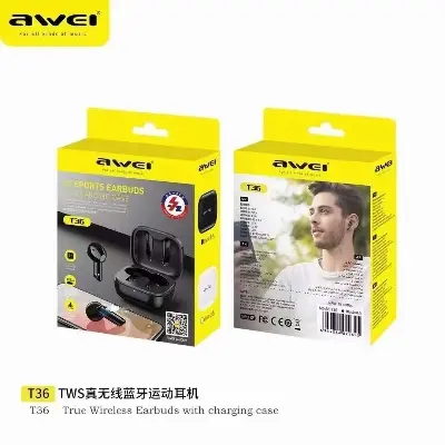 Picture of Awei T36 TWS Wireless Earbuds -Black