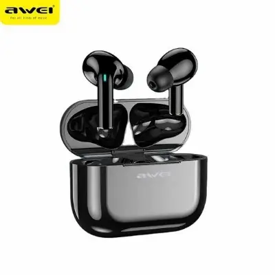 Picture of Awei T29 True TWS Bluetooth Smart Touch Sports Dual Earbuds With Charging Case Black -Black