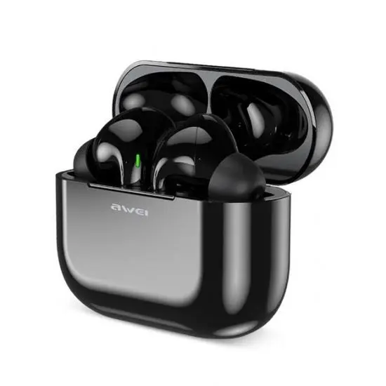 Picture of Awei T29 True TWS Bluetooth Smart Touch Sports Dual Earbuds With Charging Case Black -Black