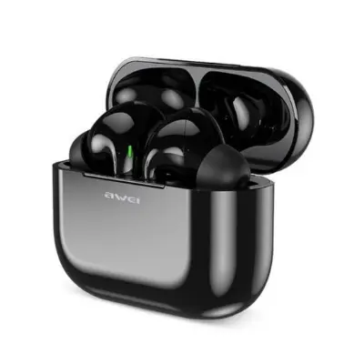 Picture of Awei T29 True TWS Bluetooth Smart Touch Sports Dual Earbuds With Charging Case Black -Black