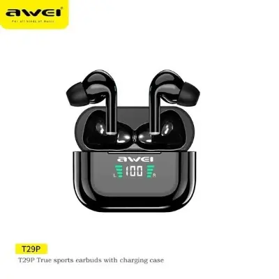 Picture of Awei T29P True Wireless Earbuds Bluetooth 5.0 with LED Digital Display -Black