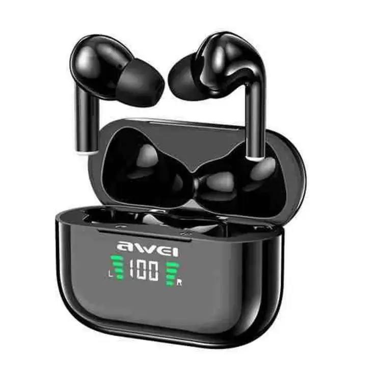 Picture of Awei T29P True Wireless Earbuds Bluetooth 5.0 with LED Digital Display -Black