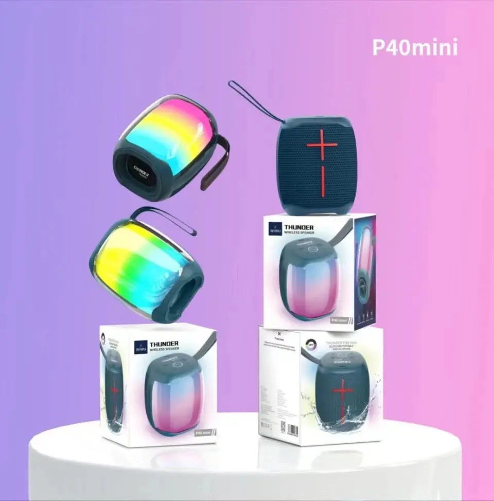 Picture of WiWU Thunder P40 Mini Portable Wireless Speaker -Black