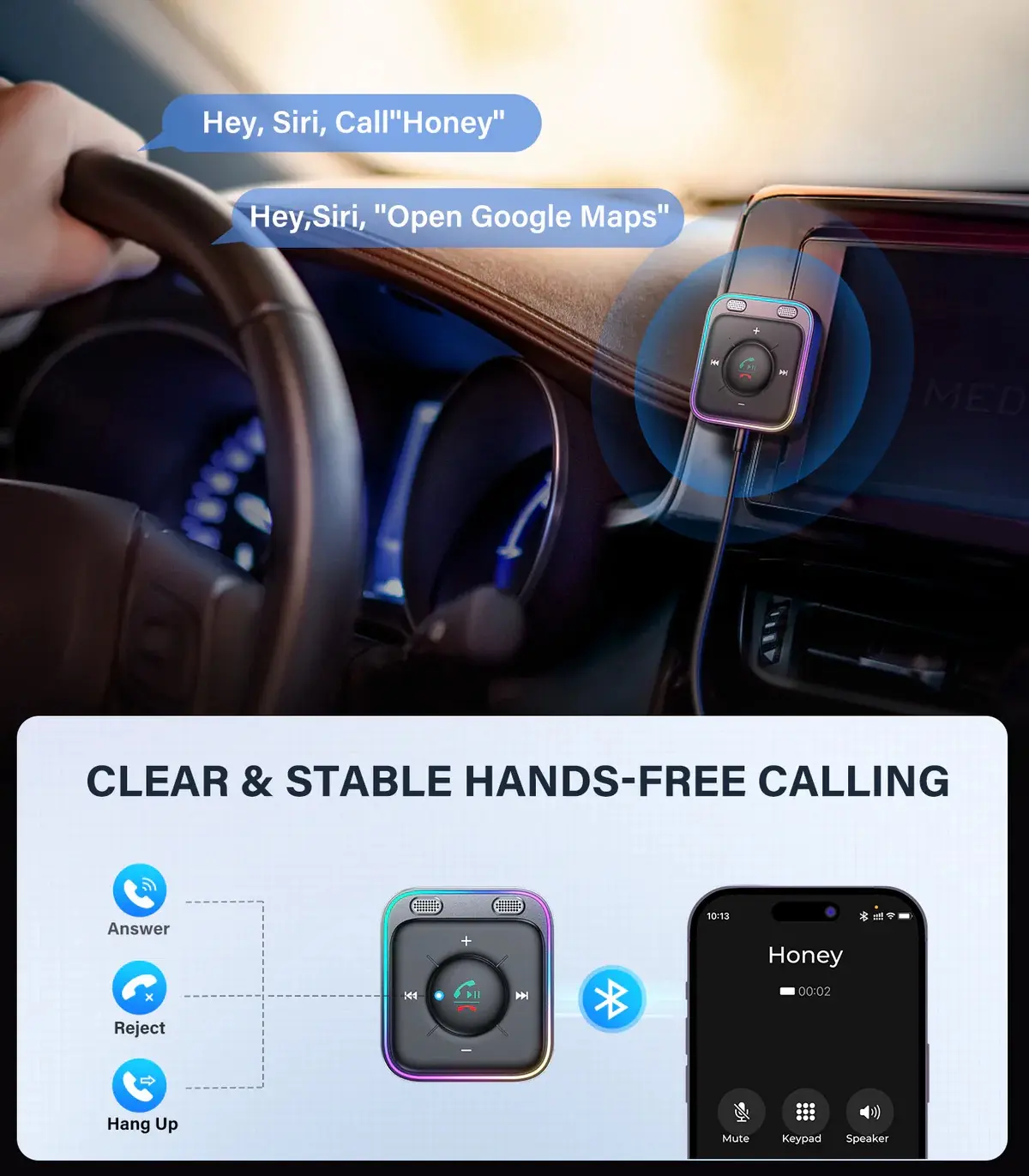 Picture of JOYROOM JR-CB3 Bluetooth 5.3 Car Wireless Receiver(Black) -Black