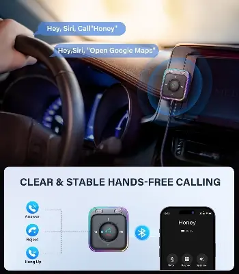 Picture of JOYROOM JR-CB3 Bluetooth 5.3 Car Wireless Receiver(Black) -Black
