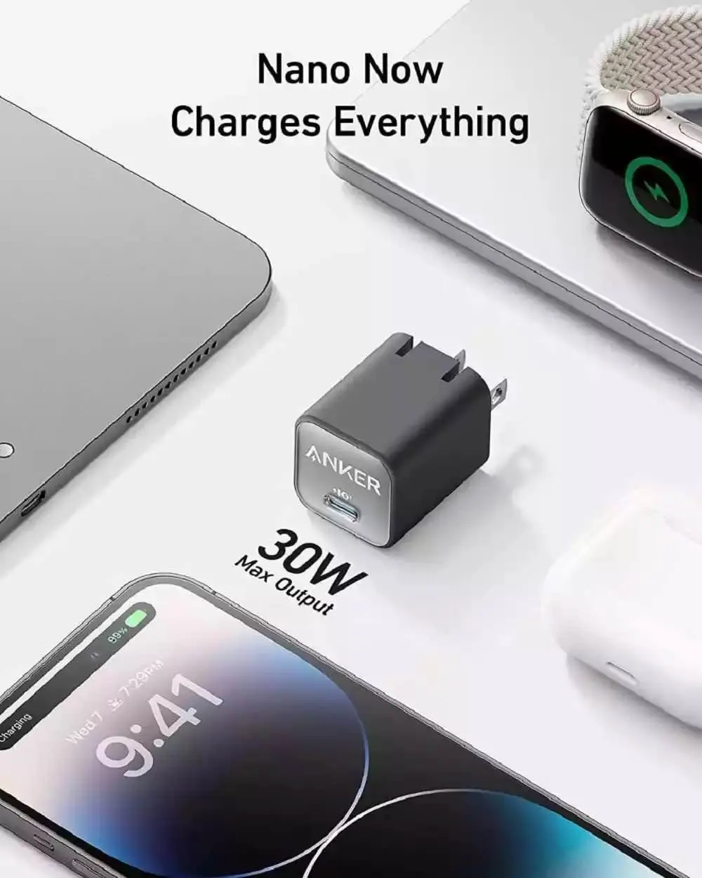 Picture of Anker Nano 3 30W Charger (Anker 511) for iPhone16 15 & 14 & 13 Series​ White