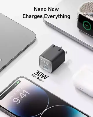 Picture of Anker Nano 3 30W Charger (Anker 511) for iPhone16 15 & 14 & 13 Series​ White